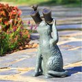 Spi Observant Cat Garden Sculpture 20.50 x 10 x 8.50 in. 34906